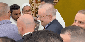 The Prime Minister at Lakemba mosque.