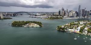 Goat Island in Sydney Harbour on Friday. 