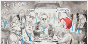  Gender cards by David Rowe,which featured in The Australian Financial Review in 2013.