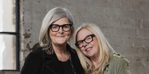 Sam Mostyn (left) and playwright Suzie Miller.