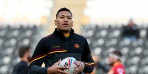 Folau only player not to take a knee as Super League returns