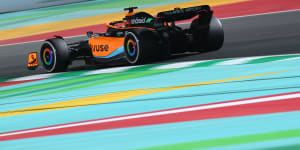 Daniel Ricciardo drives the McLaren team Mercedes during the F1 Grand Prix of Saudi Arabia on March 27.