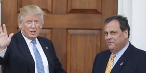 Donald Trump with former New Jersey governor Chris Christie in 2016.