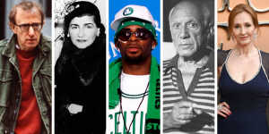 From left:Woody Allen,Coco Chanel,R. Kelly,Pablo Picasso and J.K. Rowling. Can we still enjoy their art?