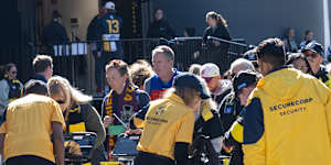 There were delays getting into the Richmond v Brisbane Lions match in round four and those delays are expected again as security is tightened.