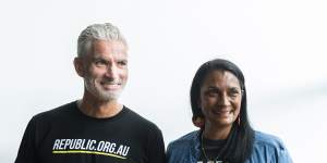 “Time for change”:Co-chairs of the Australia Republic Movement Craig Foster and Nova Peris.