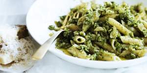 Full-on flavour:Broccoli and anchovy penne.