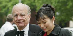Rupert Murdoch and Wendi Deng in New York in 2003.