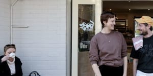 Samantha Dean and Alberto Dalbosco at Fiore Bread in McMahons Point.