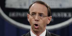 Former attorney-general Rod Rosenstein was under intense pressure.