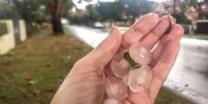 Large hail and strong winds are predicted for the south-east on Saturday.