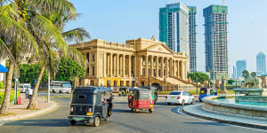 The palace of Presidential Secretariat Office on Galle Main Road,Colombo,Sri Lanka.