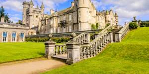 Balmoral Castle has been a royal residence since 1852 and,situated on the south side of the River Dee,near the village of Crathie,Scotland.