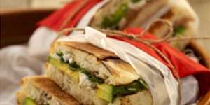 Avocado,Fetta&Baby Spinach on Turkish Bread