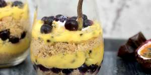 These mini trifles always present well,adding a bit of fun to the dessert menu.