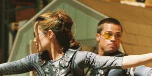 Angelina Jolie and Brad Pitt in the 2005 film Mr.&Mrs. Smith. 