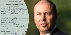 Treasurer Josh Frydenberg drew on the National Archives’ resources during his High Court battle to prove his citizenship. The Archives holds the original “certificate of exemption” from the Immigration Act for his mother,Erika Strausz.