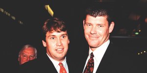 David Gyngell and James Packer in happier times