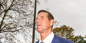 Ben Roberts-Smith outside the Federal Court in Sydney on Thursday.