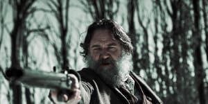 Russell Crowe,who plays the wily old bushranger Harry Power.