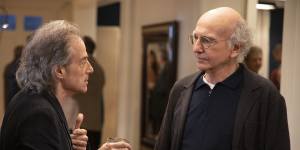 Richard Lewis,left,with Larry David in Season 10 of Curb Your Enthusiasm.