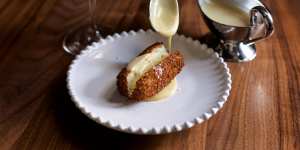 Murray cod croquette with hot mustard sauce at forthcoming restaurant Marmelo.