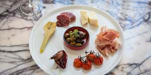 The antipasto plate at Mezzanino,which has taken over the old Fratelli Fresh site in Waterloo.