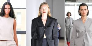 The short cuts at New York Fashion Week,spring 2024:Tibi,Dion Lee and Theory.