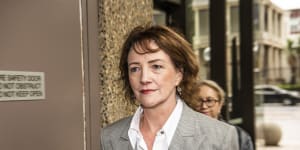 Fiona Brown outside the Federal Court in Sydney on Tuesday.