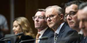 Anthony Albanese at his first national cabinet meeting.