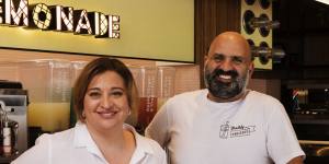 Veronica Papacosta and her brother Paul Papacosta,owners of Fish and Lemonade on Manly Wharf. 