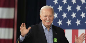 US President Joe Biden waves to supporters. He has secured enough delegates for the Democrat nomination. 