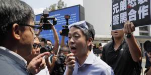 Pro-democracy Hong Kong lawmaker Ted Hui,pictured during a demonstration last year.