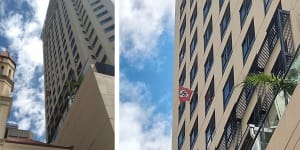 A 45-year-old Brisbane man was handed a notice to appear in court for public nuisance over a Nazi flag flown above the Brisbane Synagogue in October.