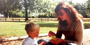Lisa Lynn with son Geordie when he was a child.
