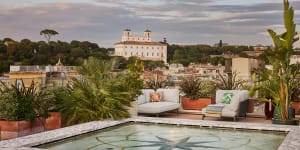 La Terrazza:360-degree panorama across the rooftops of Rome.