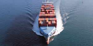 Container ship aerial