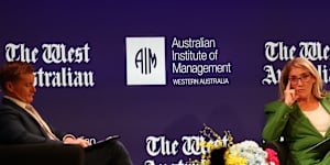 WA Treasurer Rita Saffioti was left unamused by a string of pointed jokes from the editor-in-chief of the state’s dominant tabloid.