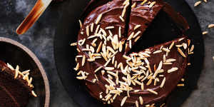 Simple Chocolate and Almond Cake.