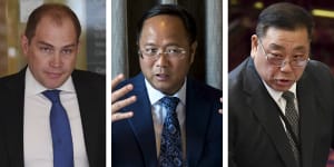 Former NSW ALP general secretary Jamie Clements,Chinese billionaire Huang Xiangmo and former Labor MP Ernest Wong.