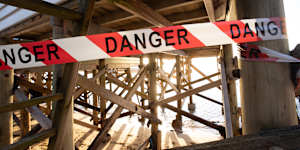 Bathing boxes at Mount Martha North. 