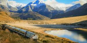 Experience the TranzAlpine passing New Zealand’s Southern Alps in just five hours.