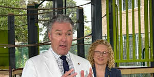 Queensland Education Minister John-Paul Langbroek,with Member for Oodgeroo Amanda Stoker.