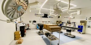 Operating theatres at The Children’s Hospital at Westmead are being used to store medical supplies rather than being used for surgeries.