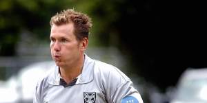 Rowan Baxter pictured in February 2005 at a New Zealand Warriors training session.