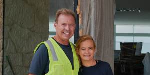 James and Hayley Baillie in November as the new iteration of Southern Ocean Lodge began to take shape.
