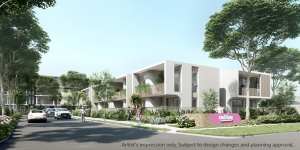 An artist’s impression – subject to change – of the proposed Uniting aged care redevelopment in Kingscliff.