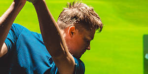 Gavin Macpherson winning the NSW Virtual Golf Open in October.