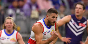 Marcus Bontempelli is number one for clearances after six rounds.