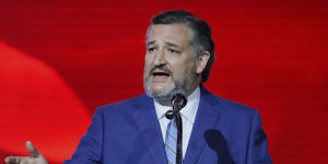 Texan Republican Ted Cruz speaks at the National Rifle Association Annual Meeting on Friday in Houston. 